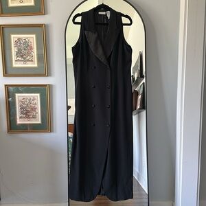 Vintage Liz Claiborne Black Tuxedo Dress